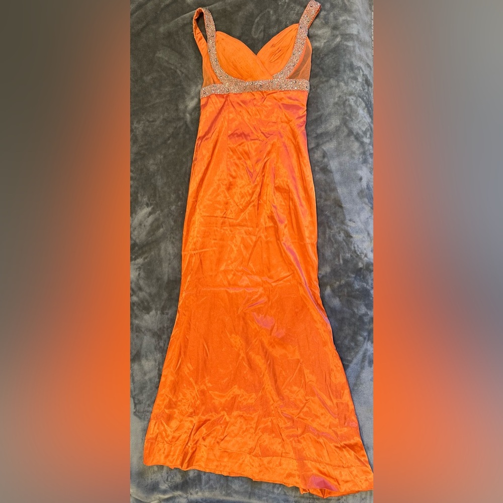 Sean Coutoure Orange Ballroom Dress - Size 2XS